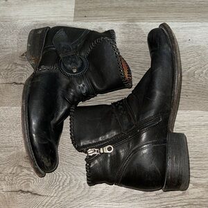 cuadra ankle boots black western Patterned Leather 7